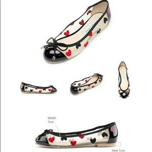 Le Bunny Bleu Black Heart Flats